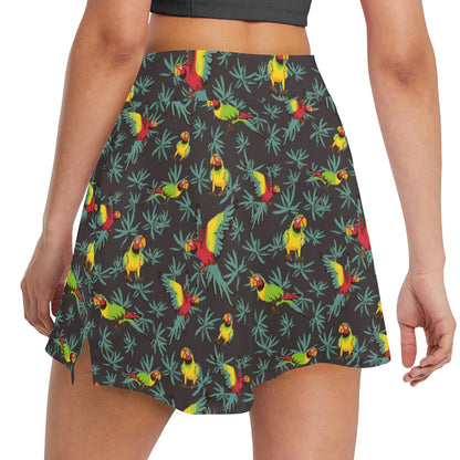 Parrot Themed Print 17" Golf & Pickleball Skort with Pockets
