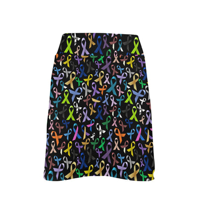 Breast Cancer Awareness Colorful Print 17" Golf & Pickleball Skort with Pockets