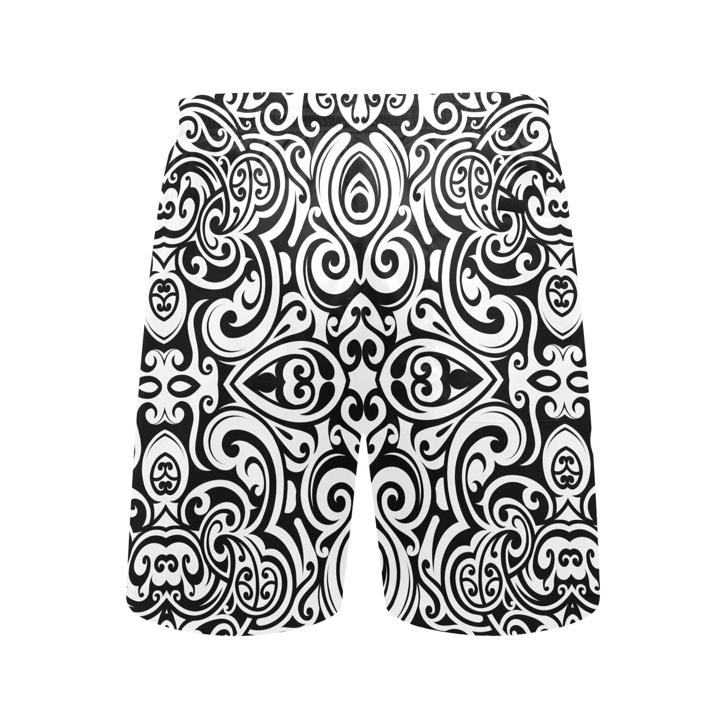 Polynesian Tattoo Pattern Men's Swim Trunks Beach Shorts