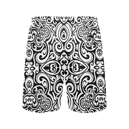 Polynesian Tattoo Pattern Men's Swim Trunks Beach Shorts