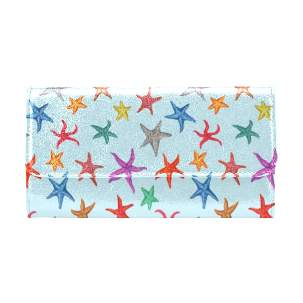Starfish Print Design LKS402 Women's Trifold Wallet