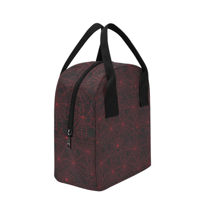 Spider Web Red Print Design LKS302 Insulated Lunch Bag