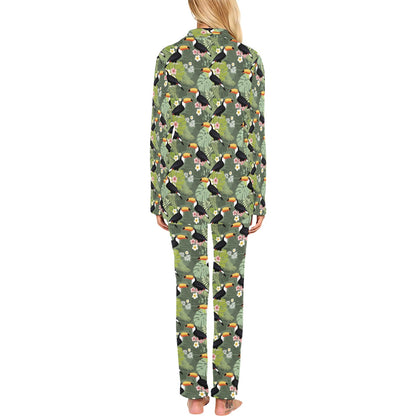 Toucan Print Design LKS304 Women's Long Pajama Set