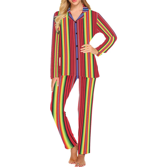 Serape Print Design LKS305 Women's Long Pajama Set