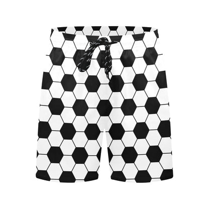 Soccer Ball Texture Print Design LKS303 Men's Swim Trunks Beach Shorts