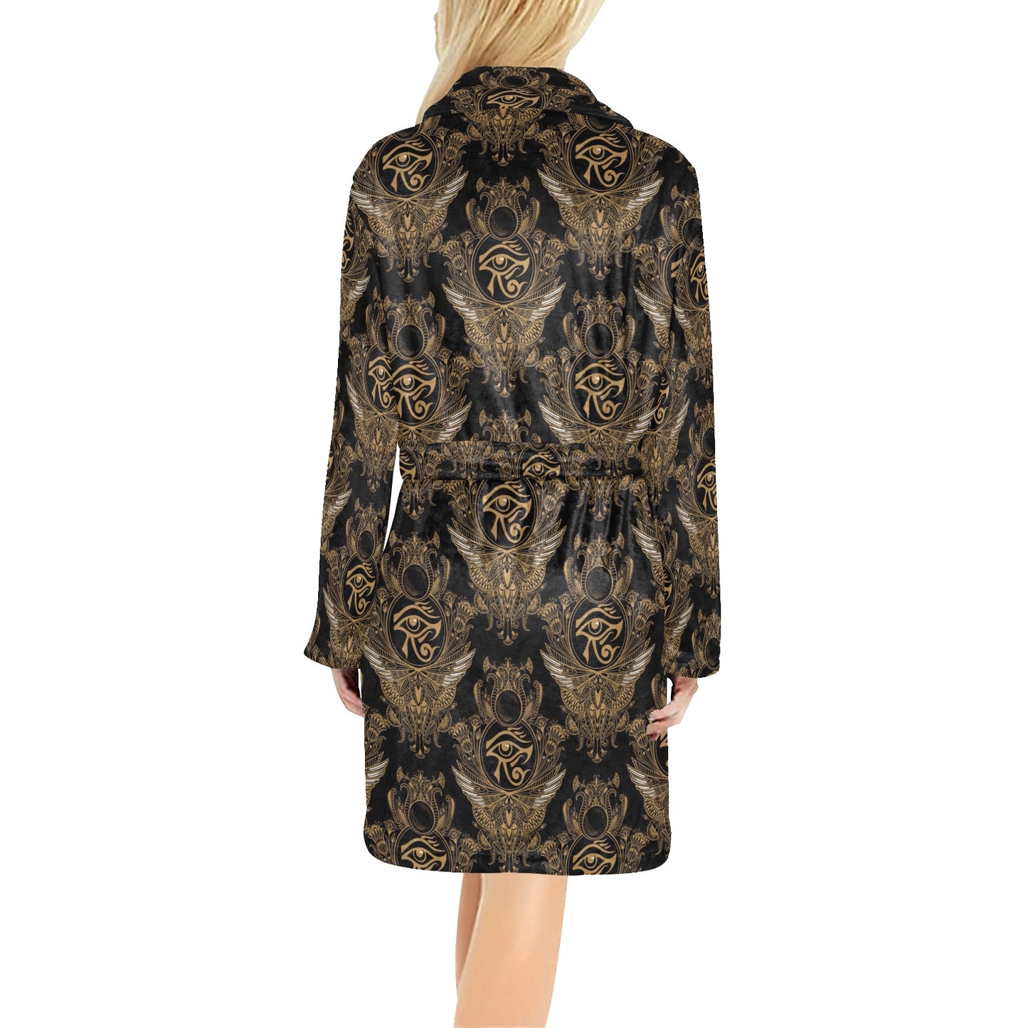 Eye of Horus Mandala Style Women's Fleece Robe