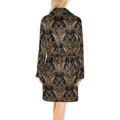 Eye of Horus Mandala Style Women's Fleece Robe