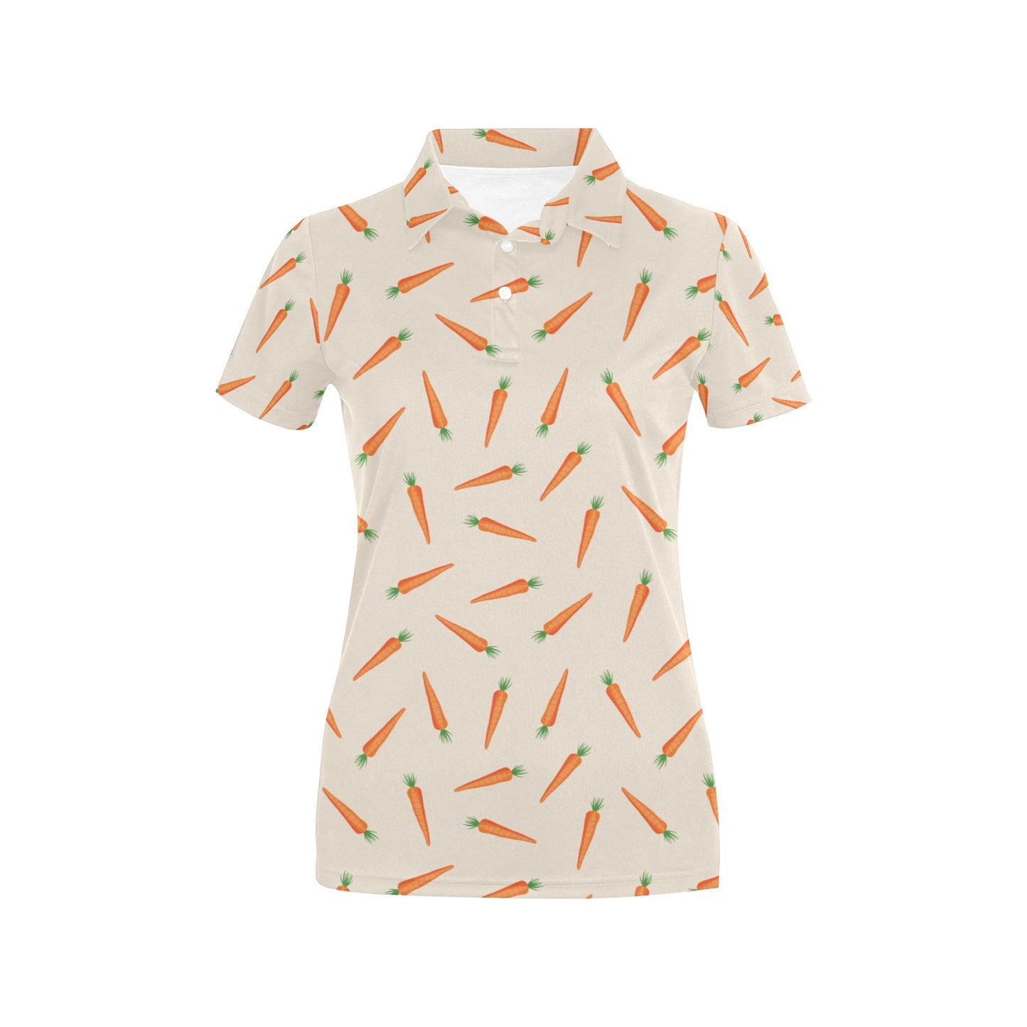 Carrot Pattern Print Design 07 Women's Polo Shirt