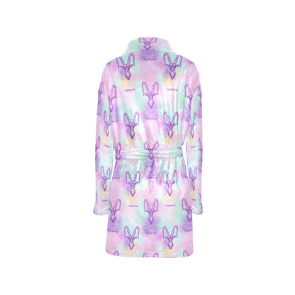Capricorn Zodiac Pattern Print Design 02 Women's Fleece Robe
