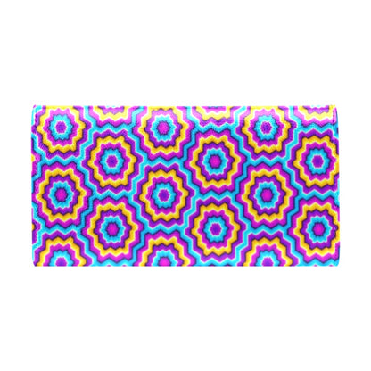 Optical illusion Techno Movement Women's Trifold Wallet