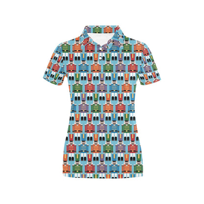 Nutcracker Pattern Print Design A02 Women's Polo Shirt