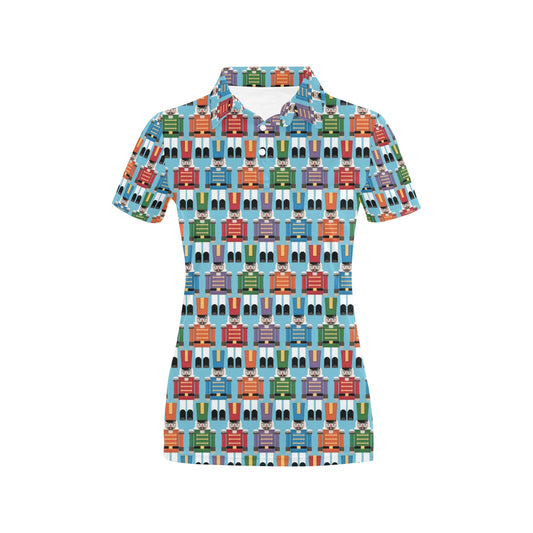 Nutcracker Pattern Print Design A02 Women's Polo Shirt