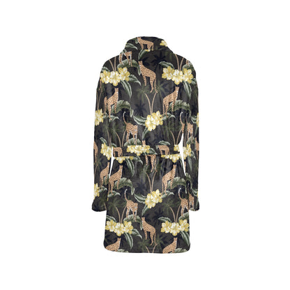 Cheetah Pattern Print Design 04 Women's Fleece Robe
