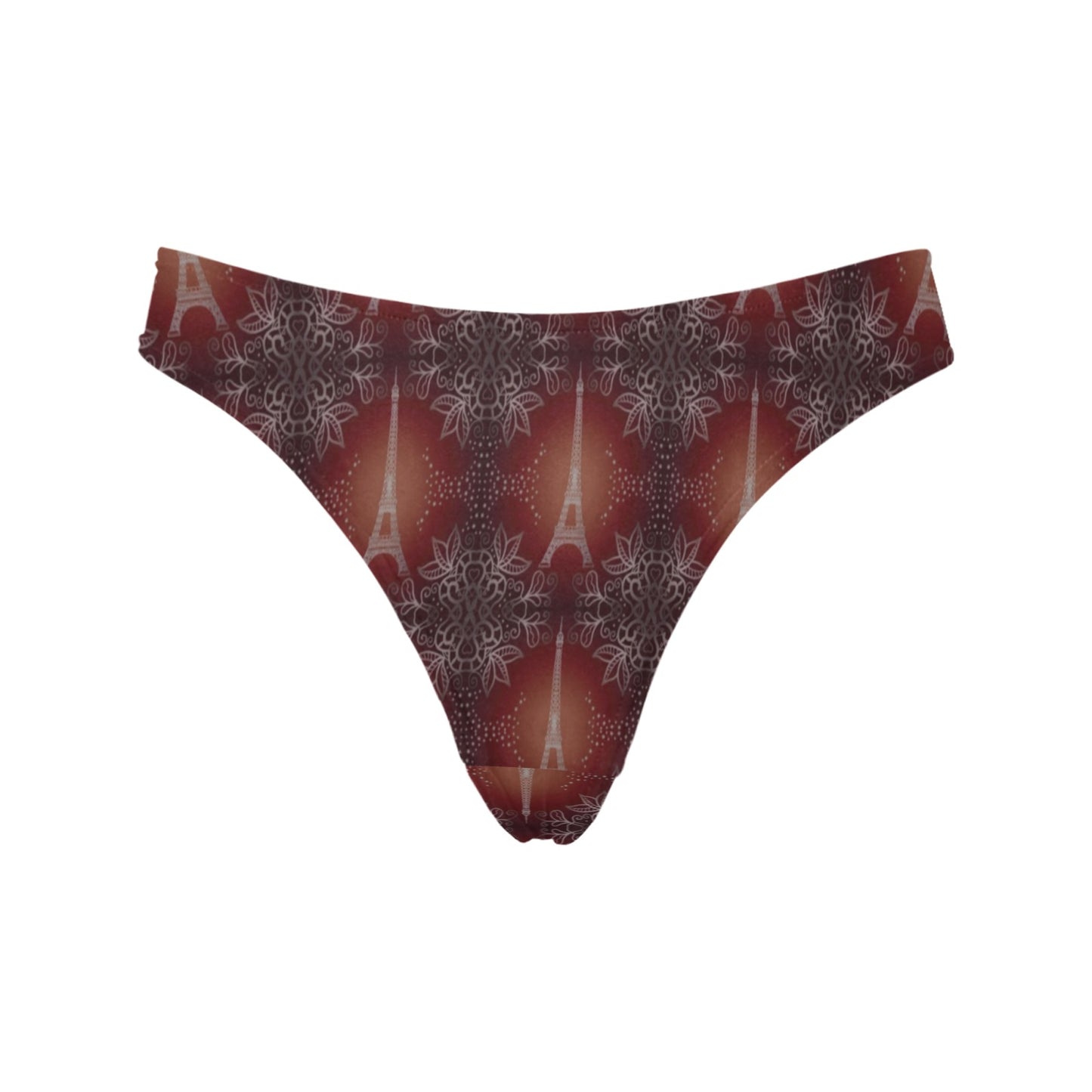 Eiffel Tower Drawing Print Women's Thongs