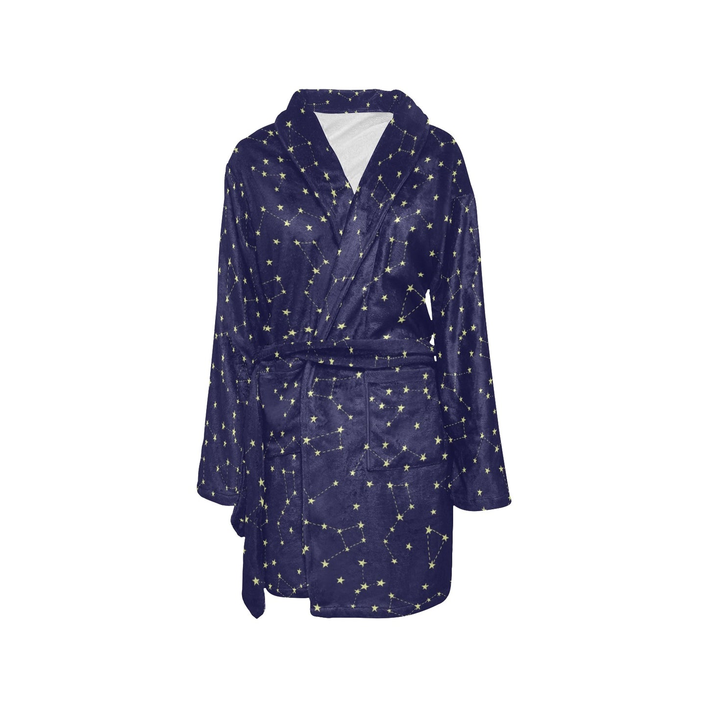 Constellation Pattern Print Design 02 Women's Fleece Robe