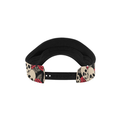 Skull And Roses Print Design LKS301 Unisex Sun Visor