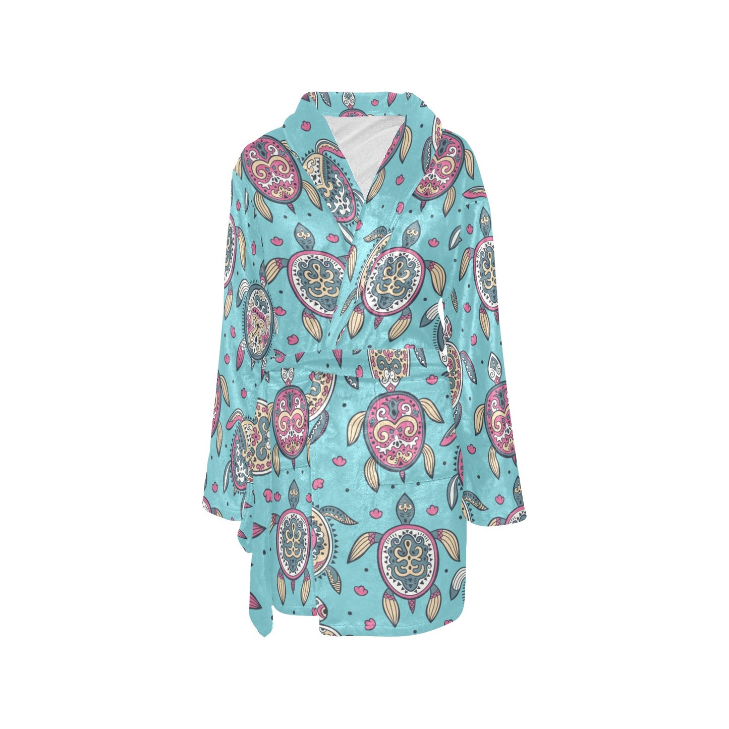 Sea Turtle Art Pattern Women's Fleece Robe