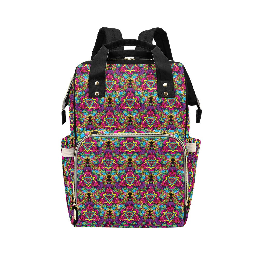 Trippy Print Design LKS303 Diaper Bag Backpack