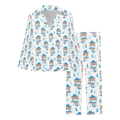 Ski Print Design LKS306 Women's Long Pajama Set