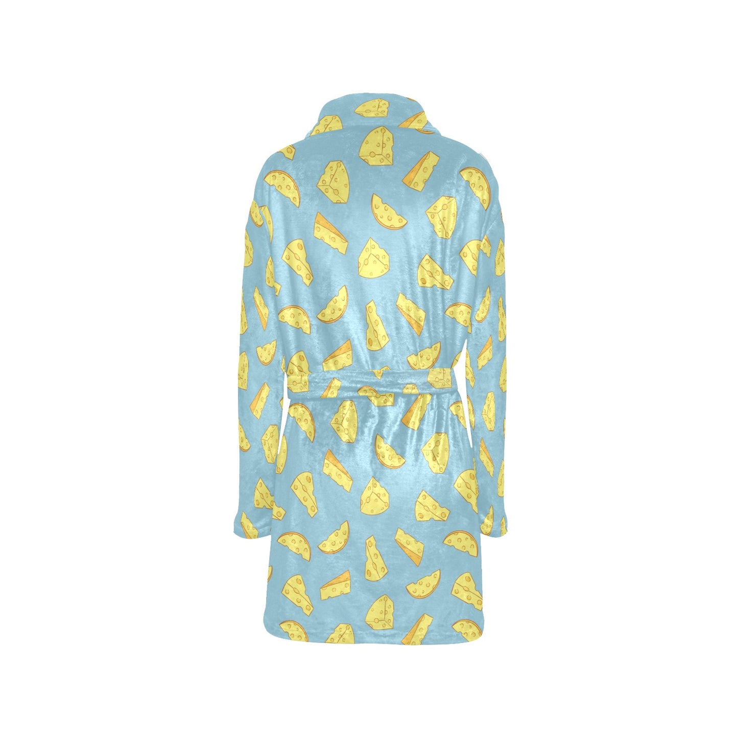 Cheese Pattern Print Design 04 Women's Fleece Robe