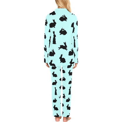 Rabbit Pattern Print Design RB010 Women's Long Pajama Set