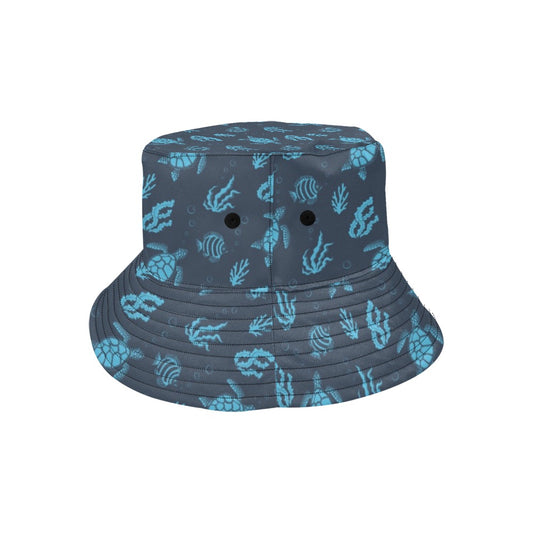 Sea Turtle Print Design LKS307 Unisex Bucket Hat