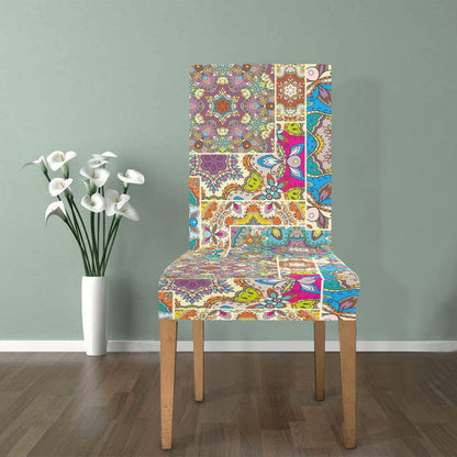 Patchwork Print Design LKS402 Dining Chair Slipcover