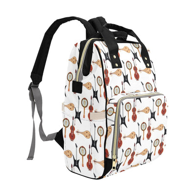 Banjo Print Design LKS403 Diaper Bag Backpack