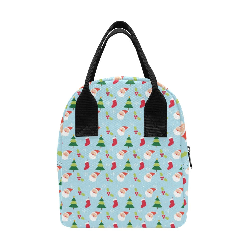 Santa Themed Print Design LKS301 Insulated Lunch Bag