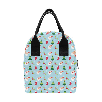 Santa Themed Print Design LKS301 Insulated Lunch Bag