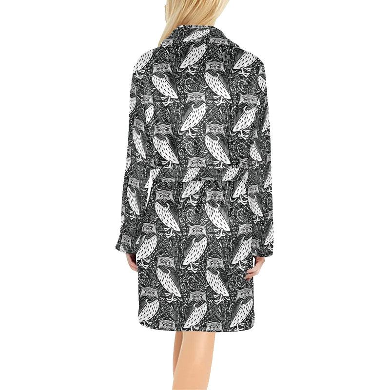 Tribal Pattern Print Design LKS308 Women's Fleece Robe