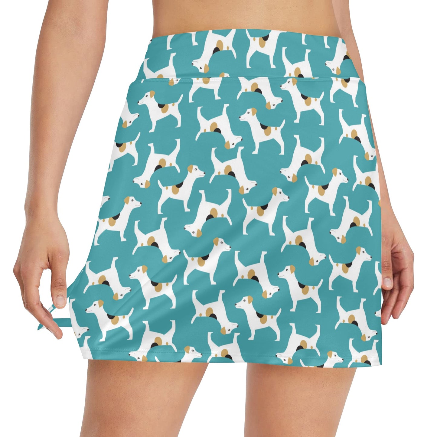 Russell Terriers Print Design LKS301 17" Golf & Pickleball Skort with Pockets