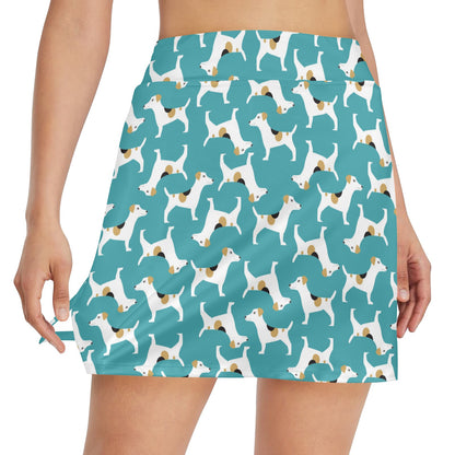 Russell Terriers Print Design LKS301 17" Golf & Pickleball Skort with Pockets