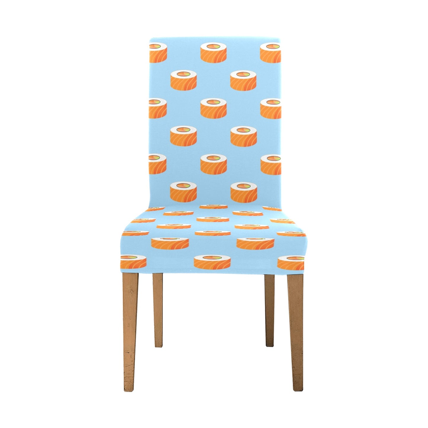 Salmon Sushi Print Design LKS307 Dining Chair Slipcover