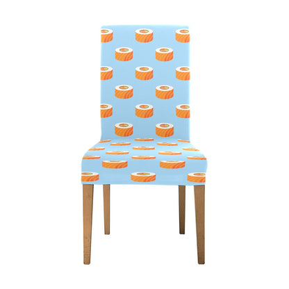 Salmon Sushi Print Design LKS307 Dining Chair Slipcover