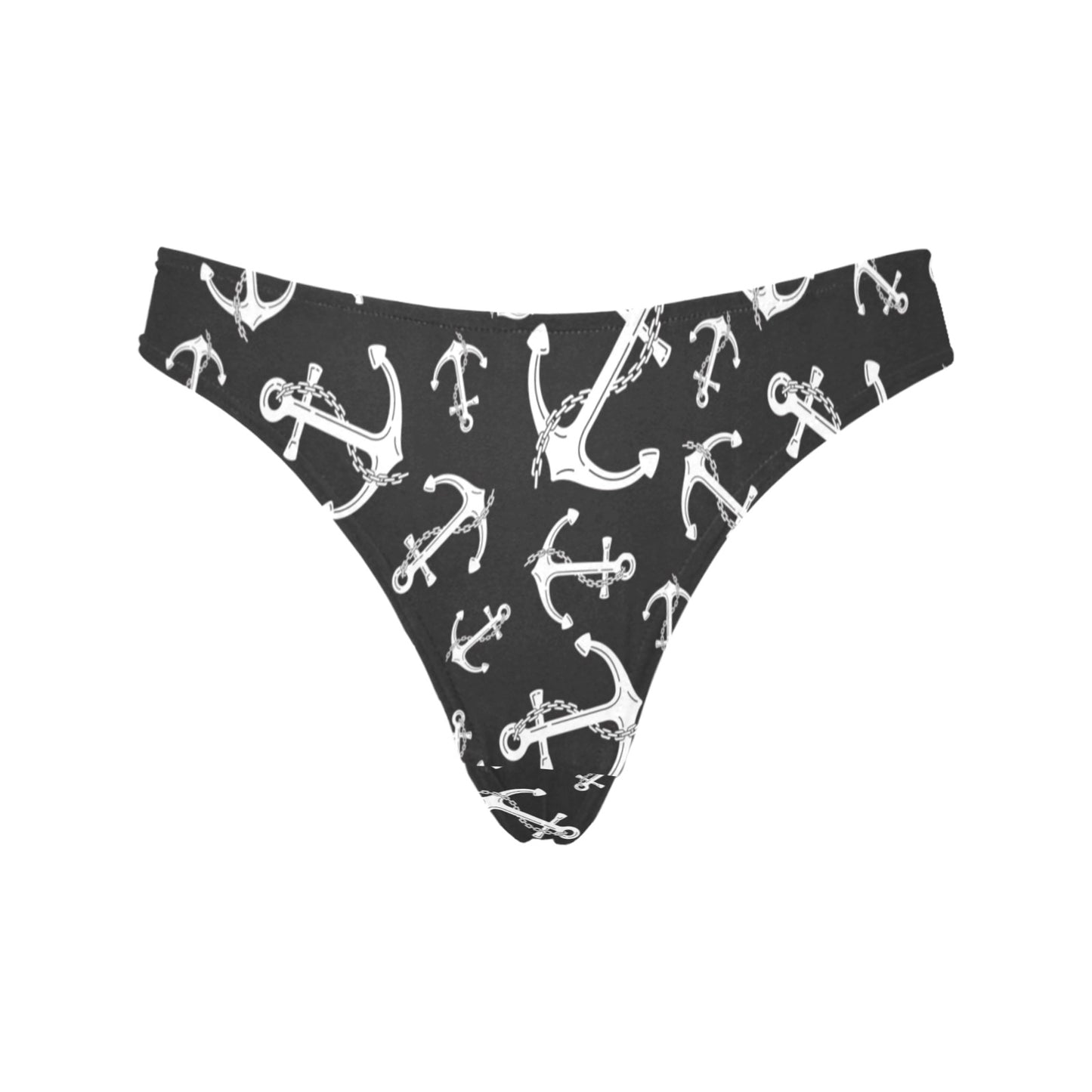 Anchor Black White Women's Thongs