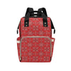 Bandana Red Pattern Print Design LKS3010 Diaper Bag Backpack