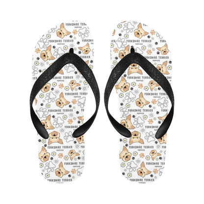 Yorkshire Terriers Print Design LKS308 Flip Flops
