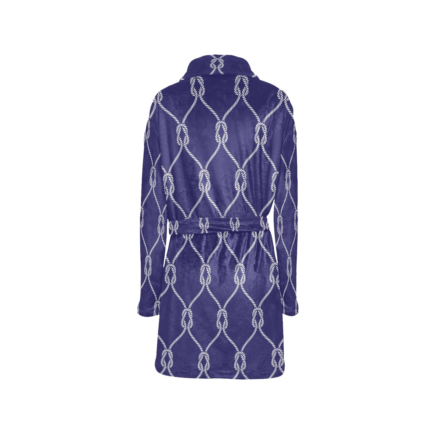 Rope Pattern Print Design A03 Women's Fleece Robe