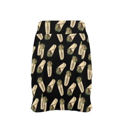 Burrito Print Design LKS303 17" Golf & Pickleball Skort with Pockets
