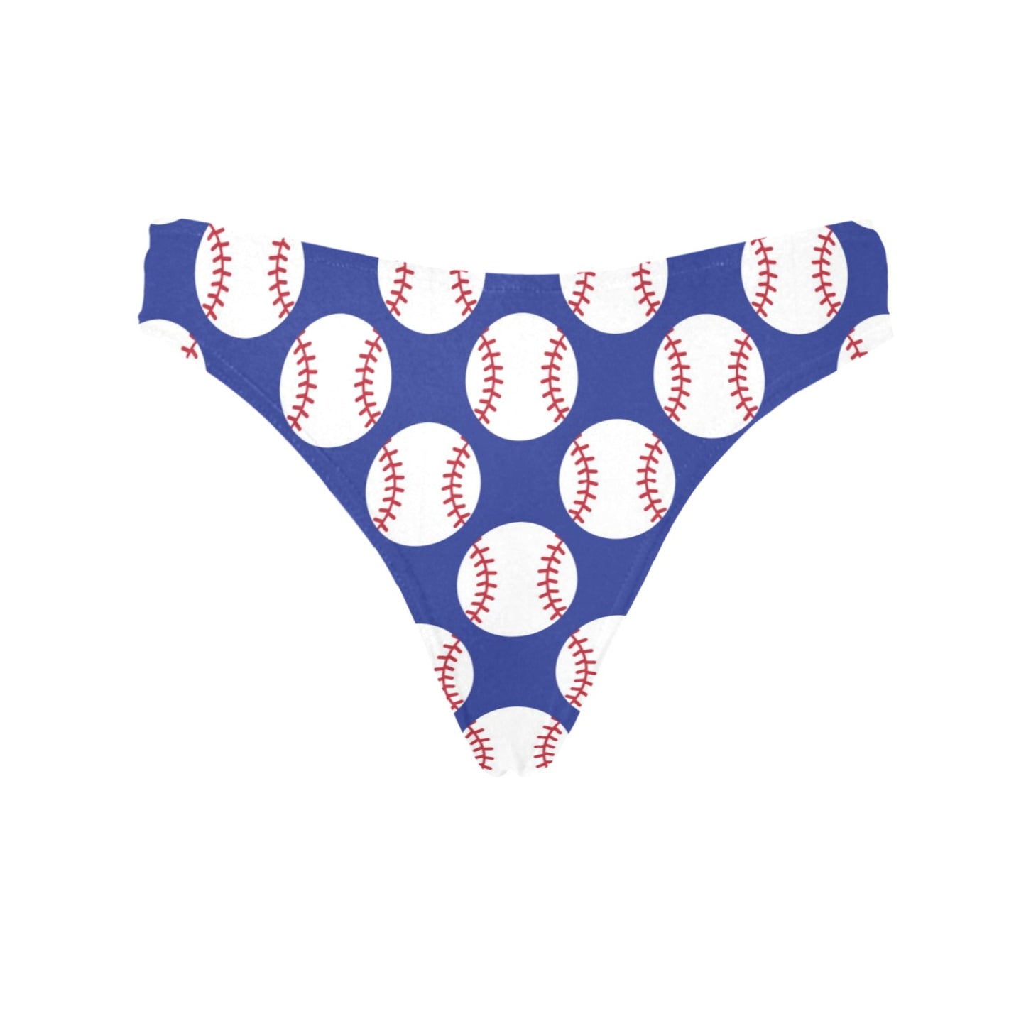 Baseball Blue Background Women's Thongs