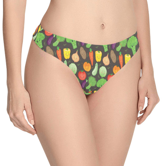 Vegan Funny Themed Design Print Women's Thongs