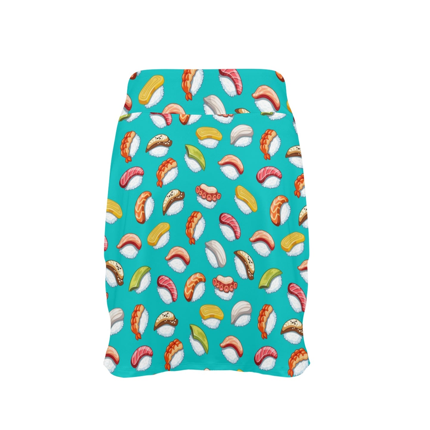 Sushi Themed Print 17" Golf & Pickleball Skort with Pockets