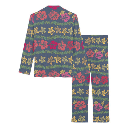 Hawaiian Themed Pattern Print Design H018 Women's Long Pajama Set