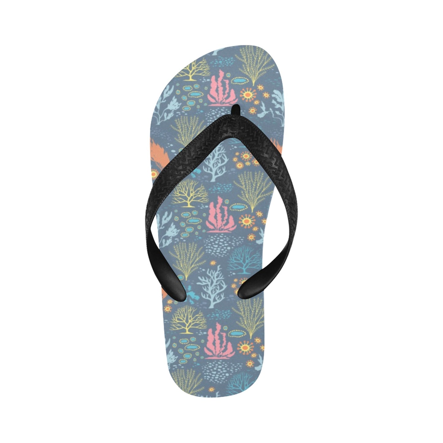Seaweed Print Design LKS304 Flip Flops
