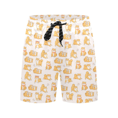 Shiba Inu Print Design LKS308 Men's Swim Trunks Beach Shorts
