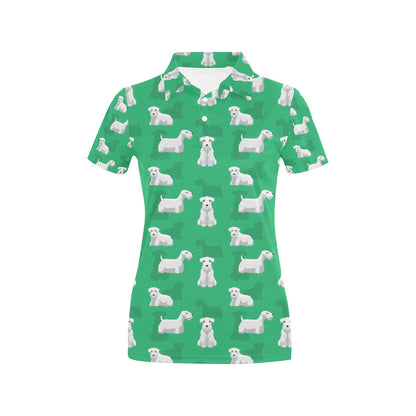 Sealyham Terriers Print Design LKS301 Women's Polo Shirt