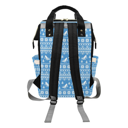Ski Knit Pattern Print Design LKS302 Diaper Bag Backpack