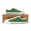 Shamrock Horse Shoes Saint Patrick's Day Print Design LKS307 Women's White Low Top Shoes