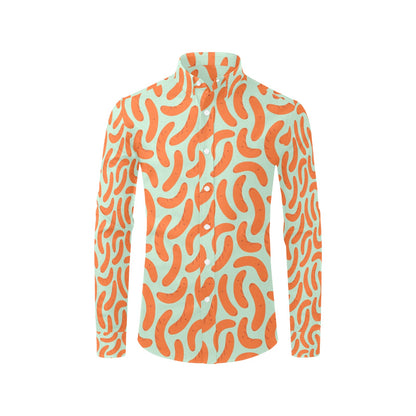 Sausage Print Design LKS304 Men's Long Sleeve Dress Shirt